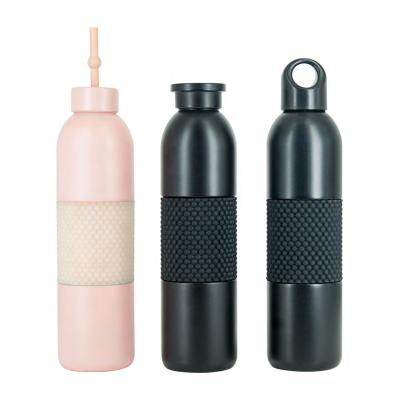 China Sustainable 750ml Stainless Steel Double Wall Insulated Thermos Yoga Roller Water Bottle for sale