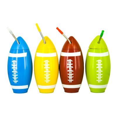 China New Arrival Sustainable Rugby Shaped 16OZ Stainless Steel Heat Insulated Water Bottle for sale