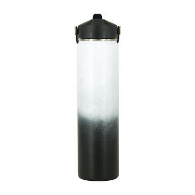 China Sustainable Gradient Color Double Wall Vacuum Insulated Stainless Steel Hydraulic Water Bottle for sale