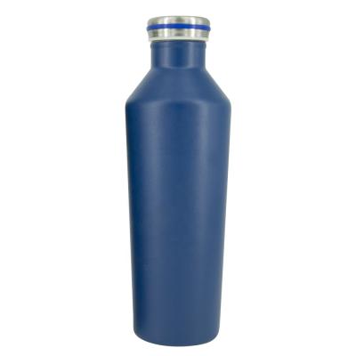 China Business Powder Coated 750ml Double Wall Vacuum Insulated Stainless Steel Wine Bottle for sale