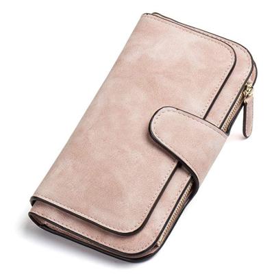 China RFID Wallet For Women Designer Bifold Long Ladies Leather Credit Card Holder Organizer Ladies Clutch for sale