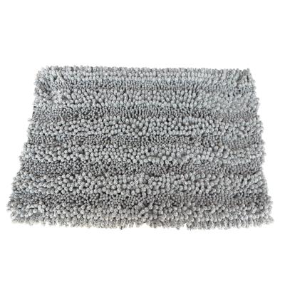 China Shaggy Rug Set Non-Slip Solid Viable Chenille Water Absorption Soft Bath Mat for sale