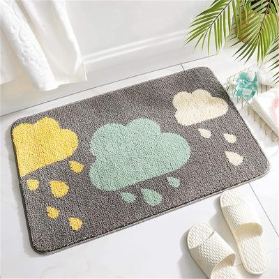 China Sustainable Polyester Bath Mat Microfiber Bathroom Rug Set Handmade Floor Mat Set for sale