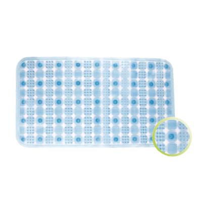 China Sustainable PVC Non-slip Waterproof Bath Mat Plastic Bathroom Shower Mat for sale