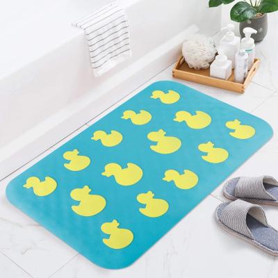 China Viable Popular Yellow Non-Slip Flooring Mat Bath Mat Bathroom Duck Waterproof Anti Slip Printed for sale