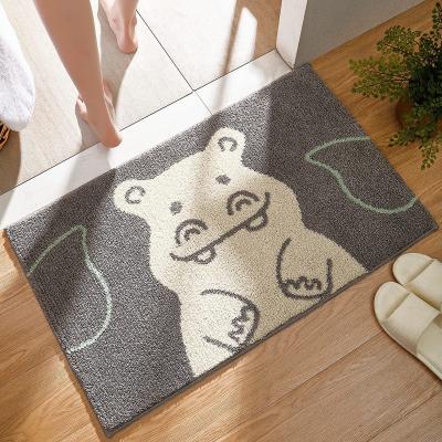 China Sustainable Eco - Friendly Polyester Fabric Bath Shower Mat Set Floor Door Mat In Bathroom for sale