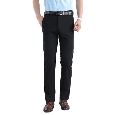 China Anti-wrinkle Men's Business Casual Pants Thin Pants Stretch Straight Suit Trousers for sale