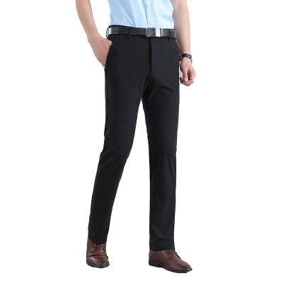 China Anti-wrinkle Spring And Autumn Thick High Elastic No Ironing Men's Formal Casual Plus Size Men's Pants & Trousers for sale