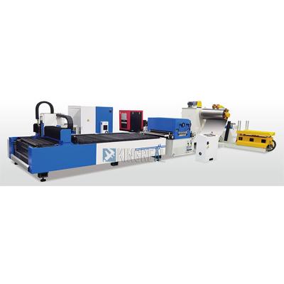 China Factory Laser Cutting 2 In 1 Servo Driver Machine Production Upgrade Line For Coil Metal Sheet Panel for sale