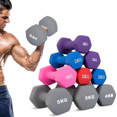 China Home Use Customize PE Iron Sand Mix Adult Exercise 1-5kg Barbell Set Dumbbell for sale