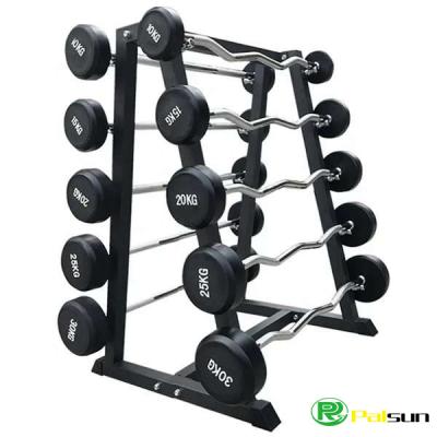 China Gym Equipment Home Exercise Weightlifting Rubber Fixed Barbell for sale