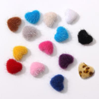 China 1pcs Kawaii Popular DIY Heart Nail Detachable Magnetic Heart Pom Puffy Pom Charms Art Decoration 3D Nail Supply for sale