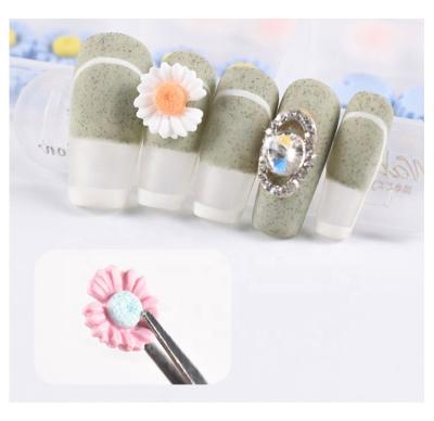 China Eco-friendly Small Fresh Hairpin DIY Nail Art Accessories Decoration Daisy Flowers Kawaii Style Nail Design for sale