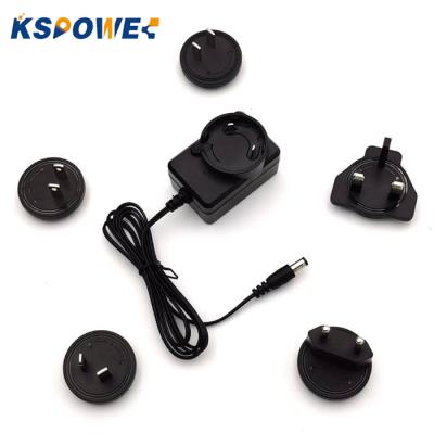 China 100% PC Eu Europe Plug 14v Power Adapter 14.4v 1.07a Interchangeable Plug Adapter for sale