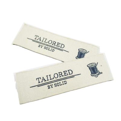 China Eco - Friendly OEM Sustainable Cheap Custom Sewing Label Stick On Woven Label For Clothing for sale