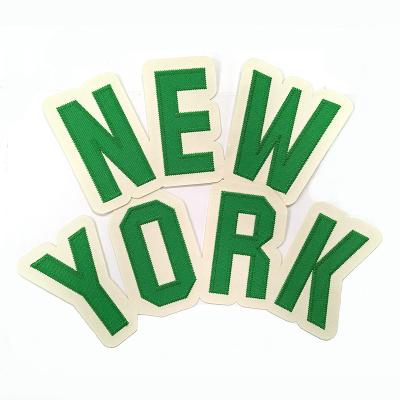 China The Other Big Word New York Zig Zag Quilting Patch for Back of Jacket Embroidery Letter Badge for sale