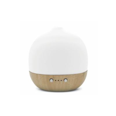 China Handmade bamboo car base+Ceramic ultrasonic aroma oil diffuser, Aromatherapy humidifier for home, spa for sale