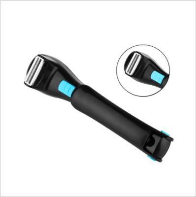 China Disposable Battery Body Shaver Back Hair Removal Razor Men Foldable Electric Razor Long Handle Electronic Shaver Disposable Skin Shaving for sale