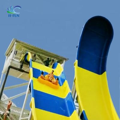 Cina New Design Heat Bonding triangle water park slide tubes for fiberglass family water raft slides in vendita