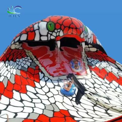 Cina Extra reinforced handle 1.0mm PVC Waterpark Cobra Fiberglass Water Slide Tubes in vendita