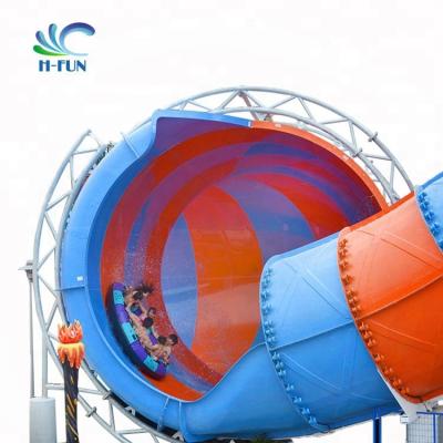 Cina 0.9mm PVC Tarpaulin Serpentine rides Water Park Raft Slide Family Round Raft in vendita