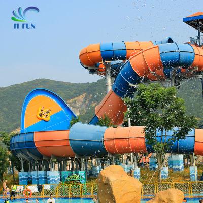 Cina 4 person water slide tube for waterpark equipment fiberglass water slides in vendita