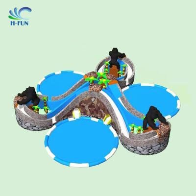 China newleap inflatable slides combo water pool commercial inflatable water slide with pool for sale Te koop