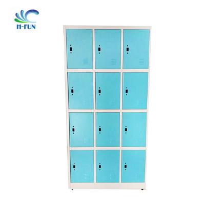 China Knock Down Design Cold-roll steel smart lockers 12 door steel locker cabinet zu verkaufen