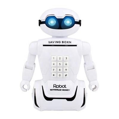 China USB Charging New Robot Rechargeable Lamp Piggy Bank Light Music Atmosphere Piggy Bank Machine Toys For Children for sale