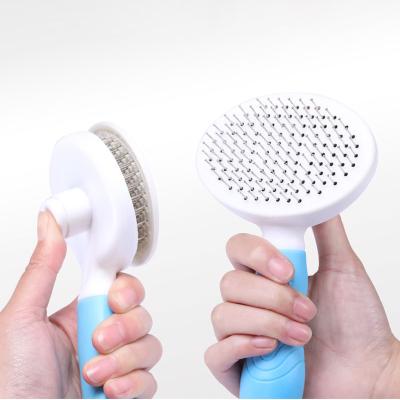 China Durable Self Cleaning Pet Hair Remover Dog Grooming Brush Pads And Tangle Comb For Pet Cats Sweep Massage for sale