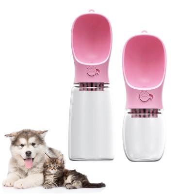 China Sustainable Portable Pet Bottle Leak Proof Travel Dog Reusable Water Dispenser for sale