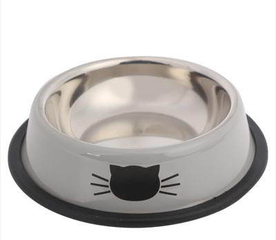 China Sustainable Dog Food Bowl Custom Dog Food Bowl Stainless Steel Feeding Bowl for sale