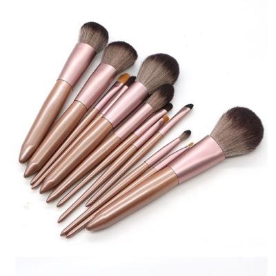 China Angular Blush Vegan Custom Logo Cruelty Free Brushes Professional Cosmetic Makeup Pincel Maquiagem 12pcs Brush for sale