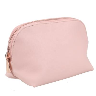 China Wholesale Pink Leather Portable Custom Logo Makeup Travel Fashion PU Bag Cosmetic Bag Brush Bag for sale