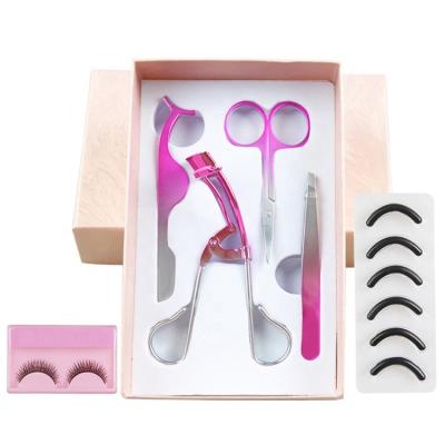 China Professional PASSIONATE 4pcs Eyelash Applicator Tool Kit Stainless Steel Eyelash Extension Makeup Tool Kit for sale