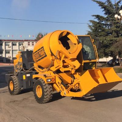 China Building Material Shops Mobile 1.6cbm Self Loading Concrete Mixer for sale