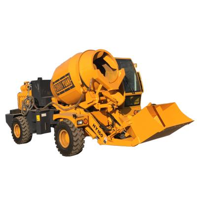 China 2018 Civil Engineering HongYuan Self Loading Mini Mobile Concrete Mixer for sale