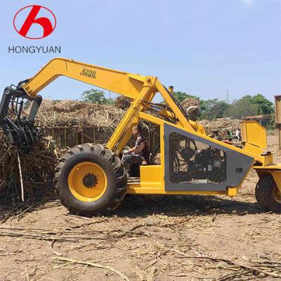 China Cane Grapple HONGYUAN 3 Wheel Hinged Sugarcane Loader Machine Vendor for sale