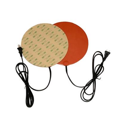 China Industry High Heating Performance 220v Silicone Rubber Flexible Round Heater With Thermostat for sale