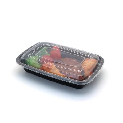 China 1000 Rectangle Plastic Food Storage Container Meal Prep Container PP Microwavable for sale