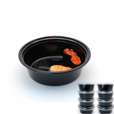 China Plastic Disposable Round Container Tough Traditional Plastic Bowl Containers With Lid for sale