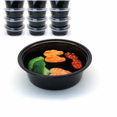 China Traditional Disposable Round Container microwave containers with lid hard plastic for sale