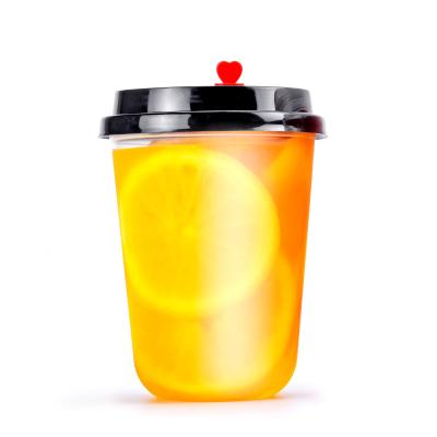 China 20oz plastic boba tea cups tumblers 55x38x48cm for sale