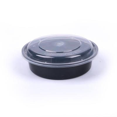 China American Style Round 3 Divided Plastic Disposable Food Container Microwave Safe for sale