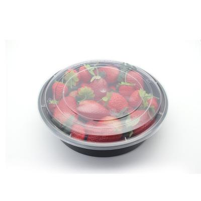 China Casual Disposable Containers for American Round Freeze Disposable Food Bowl with Cover Food Delivery Containers for sale