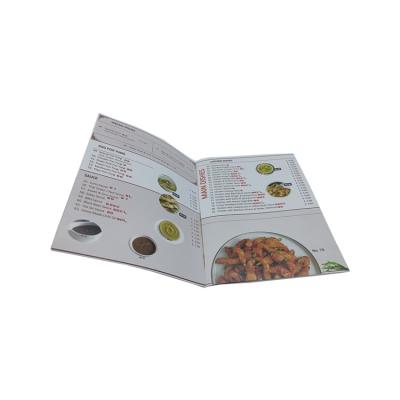 China Paper & Paperboard Cheap Full Color Custom Food Menu Brochure Booklet Folded Printing for sale