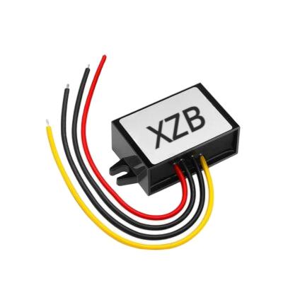 China Passenger Car 8A 10A Vehicle Power Step-down module Converter Black Rubber Car Power Supply 24V Voltage Reduction 12V for sale