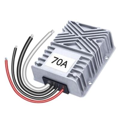 China Black Passenger Car 70A 124Silver 24V Rubber Shell Power Supply Voltage Reduction 12VVehicle Power Module Car Step Down Converter for sale