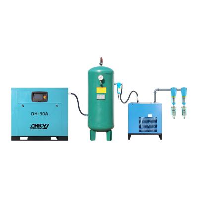 Cina 22kw 30hp Industrial Electric Rotary Compressor Air-compressor With Air Storage Tank whole set in vendita