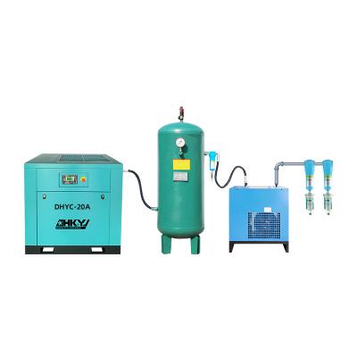 Chine Competitive price air compressor 15kw/20hp/8bar Industrial Screw Air-compressors with tank and air dryer à vendre